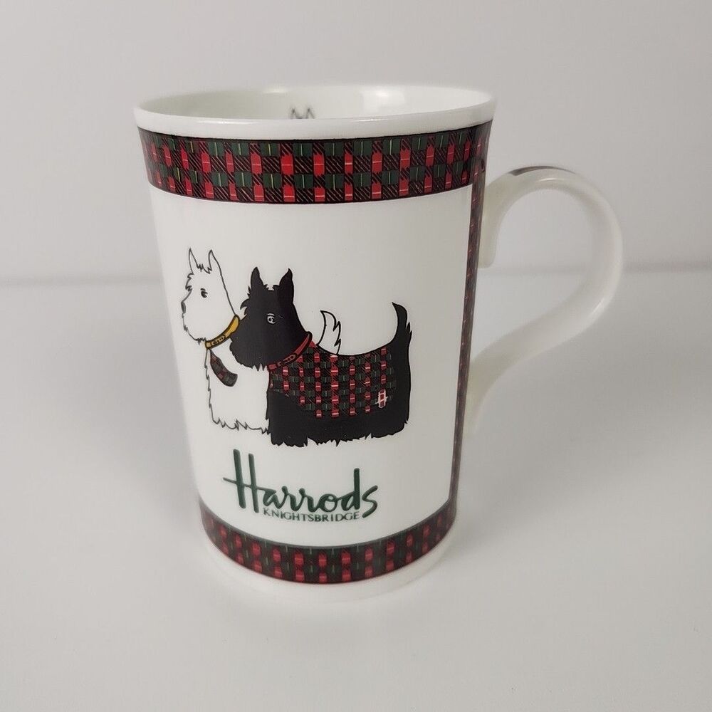 HARRODS Knightsbridge Fine Bone China Scottish Terrier Scottie Tea Coffee Mug